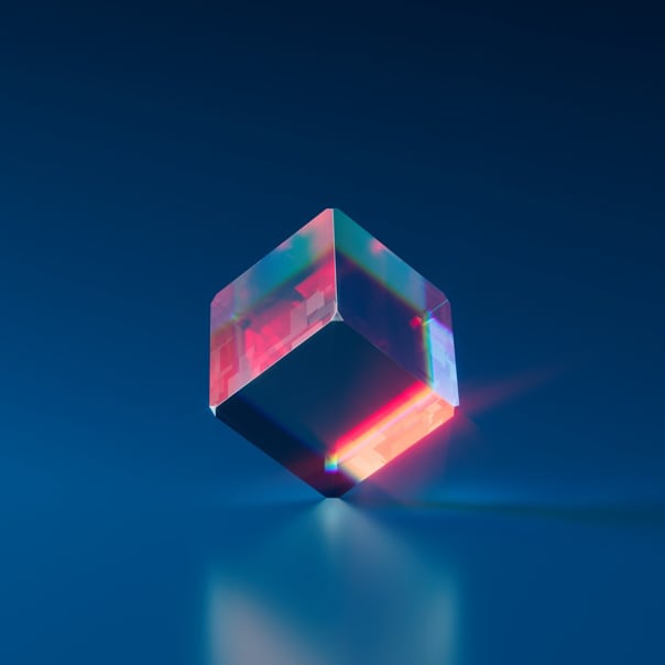 cube on a corner in equilibrium